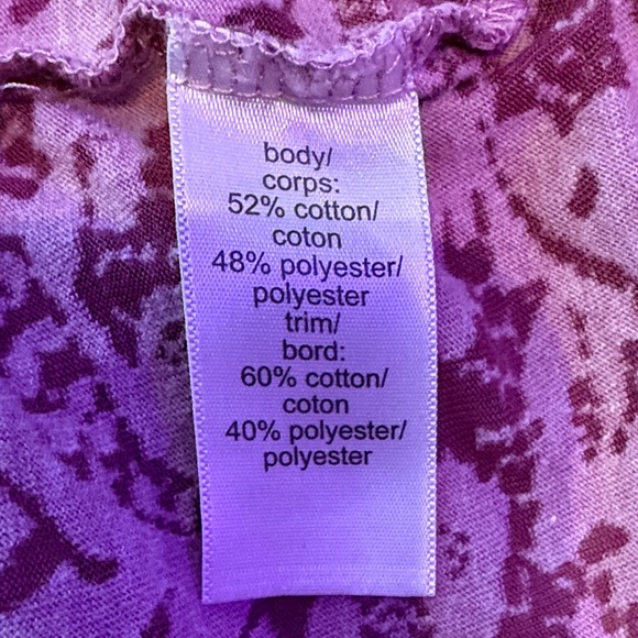 Maurices Mauve Patterned Long Sleeve Top Size 2 - Picture 13 of 13